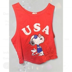 GAP Red USA Graphic Tank Top